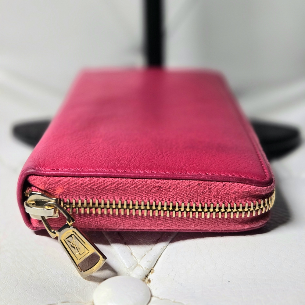 Yves Saint Laurent Pink Leather wallet. Very good condition - Picture 5 of 10